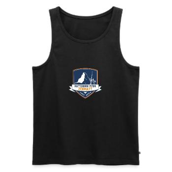 zermatt metterhorn ecusson - Men's Premium Organic Tank Top - black - Front - AI Model Male 178 light (178cm)