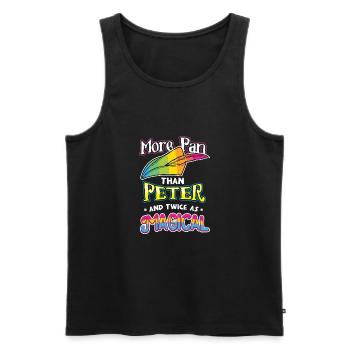 More Than Peter And Twice As Magical LGBT Gift - Men's Premium Organic Tank Top - black - Front - AI Model Male 178 light (178cm)