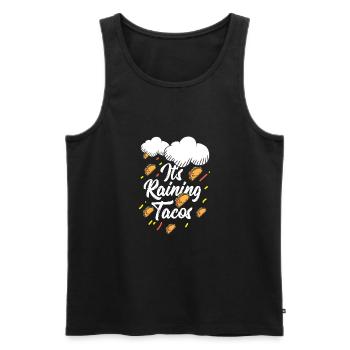 Liebe Tacos seine Raining Tacos Geburtstagsgeschenkidee - Männer Premium Bio Tank Top - Schwarz - Vorne - AI Model Male 178 light (178cm)