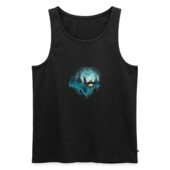 Nature Camp Articifial Landscape Outdoor - Men's Premium Organic Tank Top - black - Front - Michal (187cm)