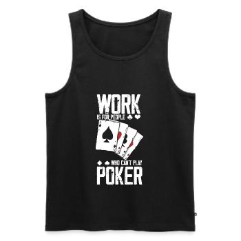 Poker - Männer Premium Bio Tank Top - Schwarz - Vorne - Michal (187cm)