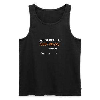 Je suis son boo-friend - Halloween - Débardeur bio Premium Homme - noir - Devant - Michal (187cm)