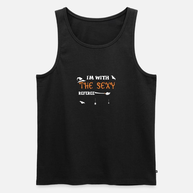 I'm With The Sexy Referee - Männer Premium Bio Tank Top - Schwarz