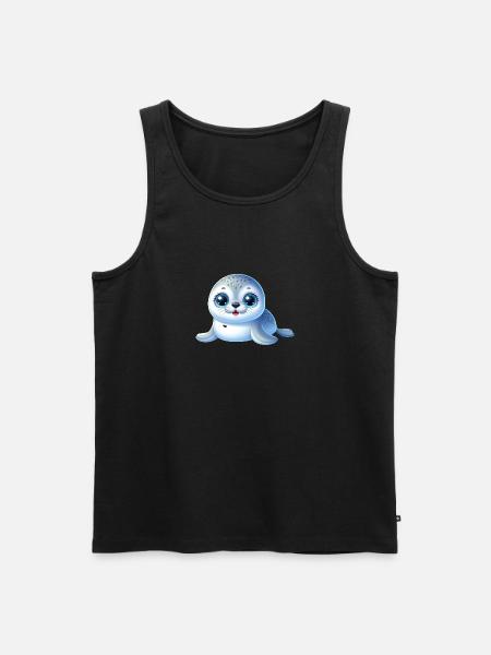 Robbe - Männer Premium Bio Tank Top - Schwarz