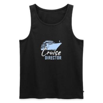 Kreuzfahrt Kreuzfahrtschiff Cruise Vintage Cruiser - Männer Premium Bio Tank Top - Schwarz - Vorne - AI Model Male 178 light (178cm)