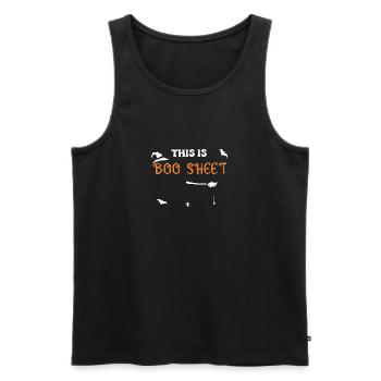 This Is Boo Sheet - Halloween - Débardeur bio Premium Homme - noir - Devant - Michal (187cm)