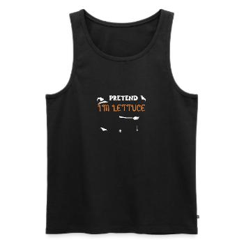 Pretend I'm Lettuce - Halloween - Männer Premium Bio Tank Top - Schwarz - Vorne - Michal (187cm)