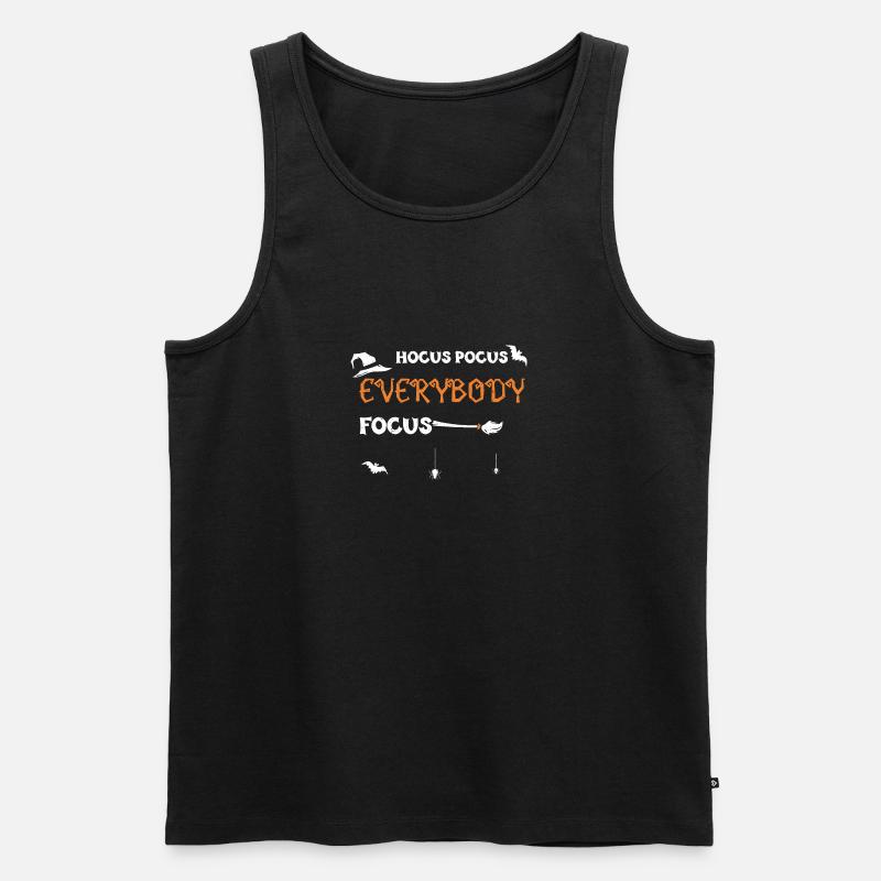 Hocus Pocus Everybody Focus - Männer Premium Bio Tank Top - Schwarz