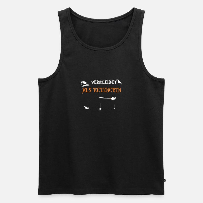 Verkleidet Als Kellnerin - Männer Premium Bio Tank Top - Schwarz