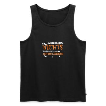 Mich Kann Nichts Erschrecken Ich... - Männer Premium Bio Tank Top - Schwarz - Vorne - AI Model Male 178 light (178cm)