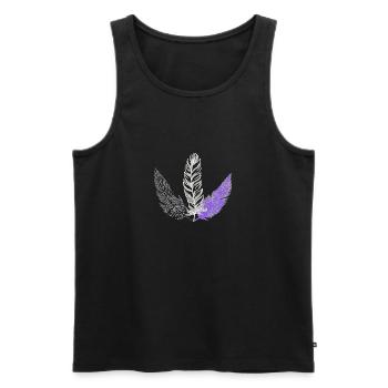 Feather asexual - Men's Premium Organic Tank Top - black - Front - Michal (187cm)