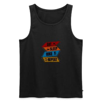 Eat Sleep Hike Repeat Shirt - Men's Premium Organic Tank Top - black - Front - Michal (187cm)