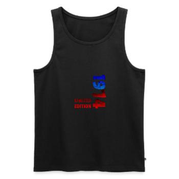 50th Birthday Gift Shirt 1974 Limited Edition - Men's Premium Organic Tank Top - black - Front - AI Model Male 178 light (178cm)