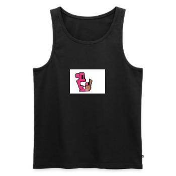 Food Monsters - Men's Premium Organic Tank Top - black - Front - Michal (187cm)