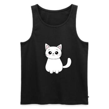 Kawaii Katze Kätzchen Geschenkideen Weihnachten - Männer Premium Bio Tank Top - Schwarz - Vorne - Michal (187cm)