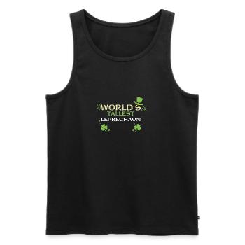Le plus grand lutin du monde - Débardeur bio Premium Homme - noir - Devant - Michal (187cm)