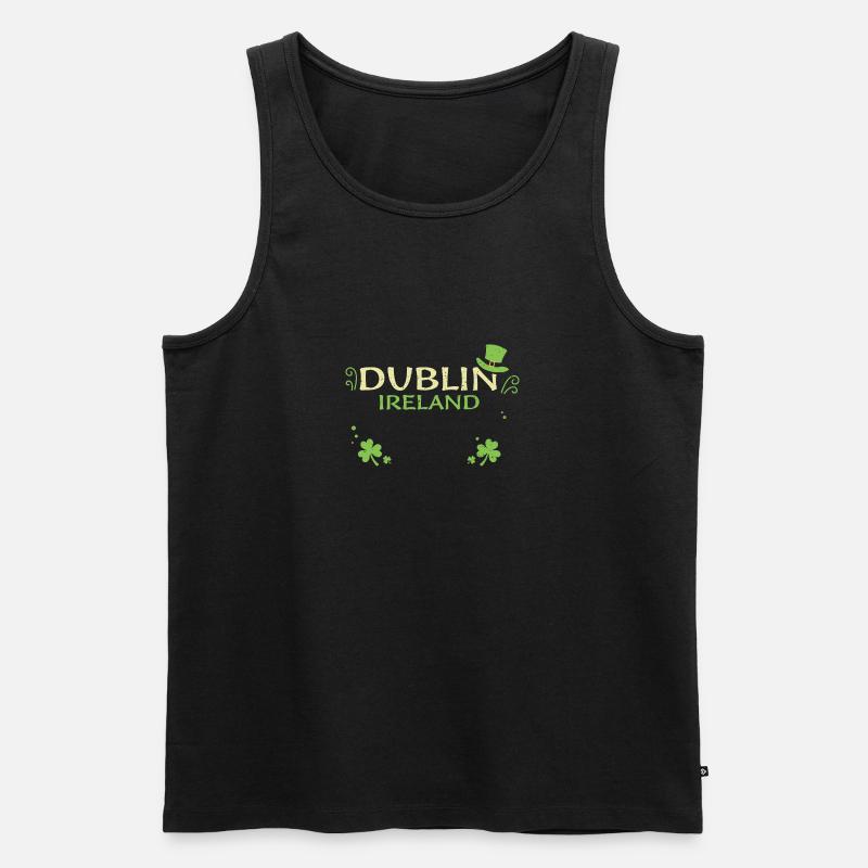 Dublin Irlande - Saint-Patrick - Débardeur bio Premium Homme - noir
