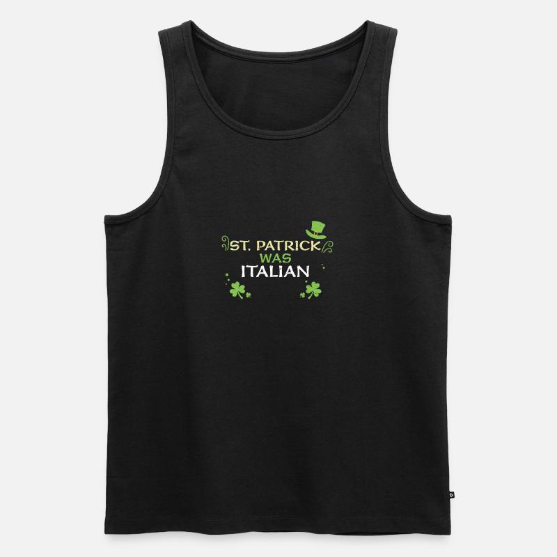 St. Patrick Was Italian - Männer Premium Bio Tank Top - Schwarz