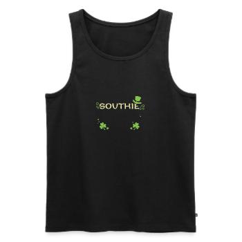 Southie - Saint-Patrick - Débardeur bio Premium Homme - noir - Devant - Michal (187cm)