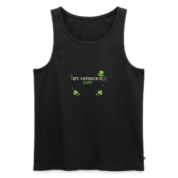Fête de la Saint-Patrick - Débardeur bio Premium Homme - noir - Devant - AI Model Male 178 light (178cm)