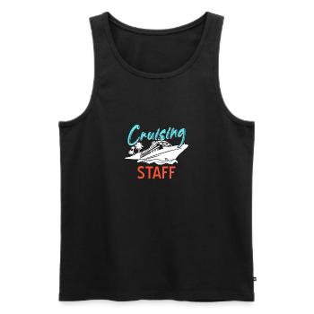 Kreuzfahrt Kreuzfahrtschiff Cruise Vintage Cruiser - Männer Premium Bio Tank Top - Schwarz - Vorne - AI Model Male 178 light (178cm)