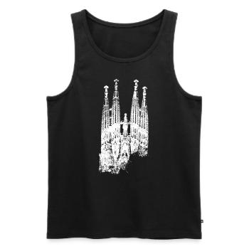Barcelona Sagrada Familia Spain I Love Barcelona - Men's Premium Organic Tank Top - black - Front - Michal (187cm)