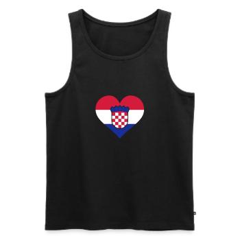 kroatien - Männer Premium Bio Tank Top - Schwarz - Vorne - AI Model Male 178 light (178cm)