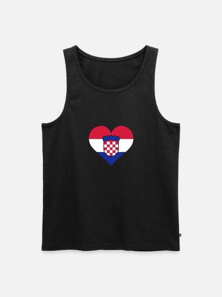 kroatien herz - Men's Premium Organic Tank Top - black