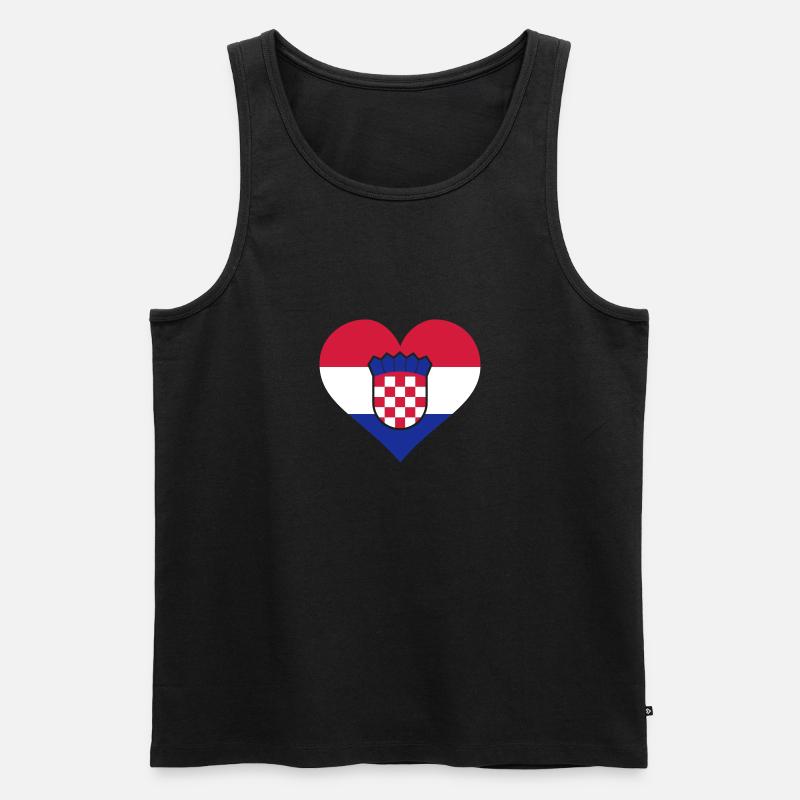 kroatien - Männer Premium Bio Tank Top - Schwarz