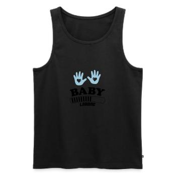baby loading - Men's Premium Organic Tank Top - black - Front - AI Model Male 178 light (178cm)