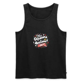 Opa ist der Beste und der coolste Opa der Welt - Männer Premium Bio Tank Top - Schwarz - Vorne - AI Model Male 178 light (178cm)