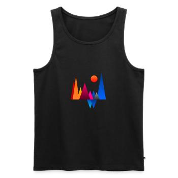 couleurs de montagne - Débardeur bio Premium Homme - noir - Devant - Michal (187cm)