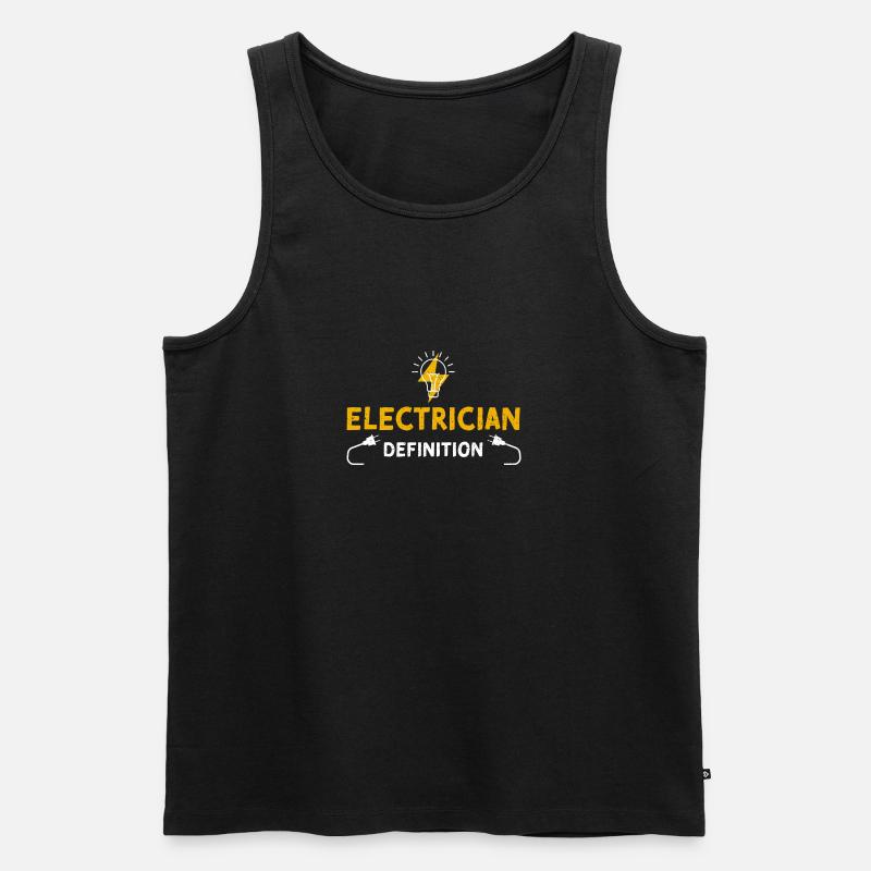 Electrician Definition - Männer Premium Bio Tank Top - Schwarz
