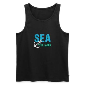 Kreuzfahrt Kreuzfahrtschiff Cruise Vintage Cruiser - Männer Premium Bio Tank Top - Schwarz - Vorne - AI Model Male 178 light (178cm)