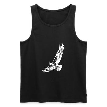 Portrait d’oiseau pour les ornithologues amateurs - Débardeur bio Premium Homme - noir - Devant - AI Model Male 178 light (178cm)
