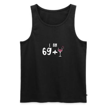 I Am 69 + 1 - 70th Birthday - Männer Premium Bio Tank Top - Schwarz - Vorne - Michal (187cm)