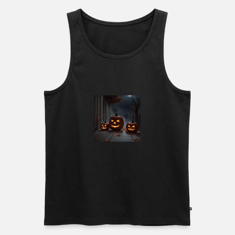 halloweenD1 - Männer Premium Bio Tank Top - Schwarz
