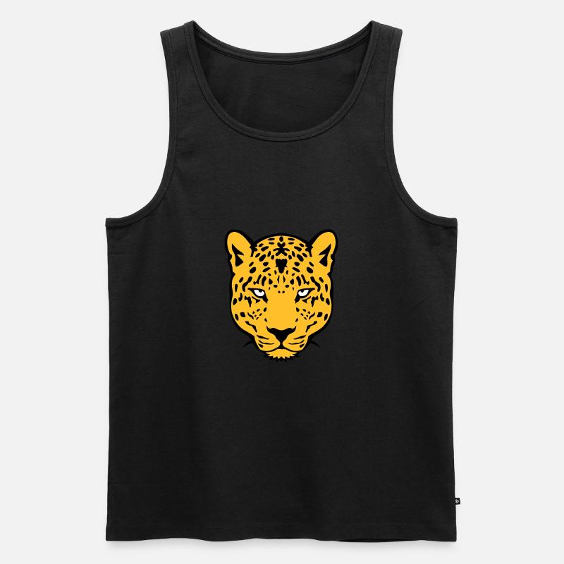 Leoparden wildes Tier 30 - Männer Premium Bio Tank Top - Schwarz