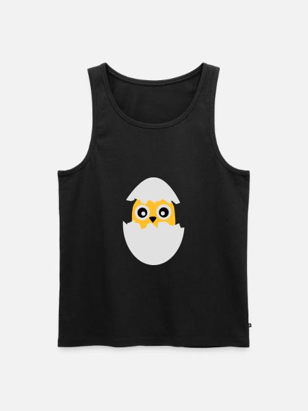 Küken im Ei - Männer Premium Bio Tank Top - Schwarz