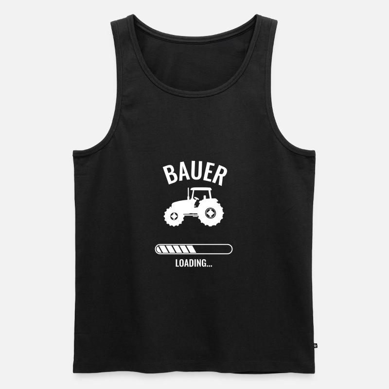 Bauer loading white - Men's Premium Organic Tank Top - black