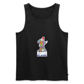 Erste Klasse - Männer Premium Bio Tank Top - Schwarz - Vorne - AI Model Male 178 light (178cm)