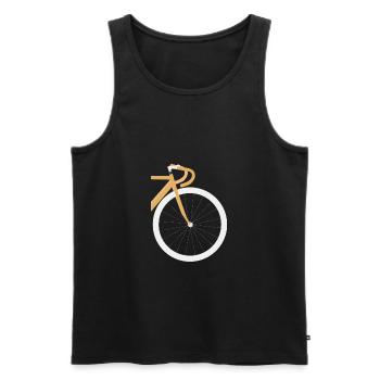 Idée de cadeau de vélo de vélo de route de vélo de montagne de dames - Débardeur bio Premium Homme - noir - Devant - Michal (187cm)