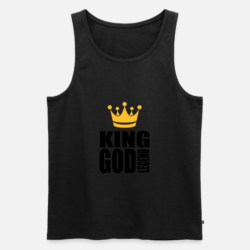 König Gottes Legende - Männer Premium Bio Tank Top - Schwarz