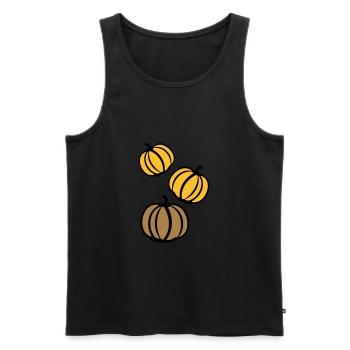 Kürbisse - Männer Premium Bio Tank Top - Schwarz - Vorne - AI Model Male 178 light (178cm)