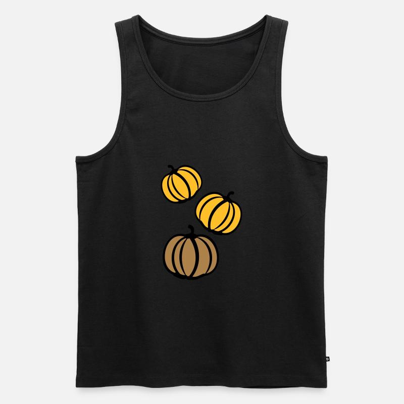 Kürbisse - Männer Premium Bio Tank Top - Schwarz