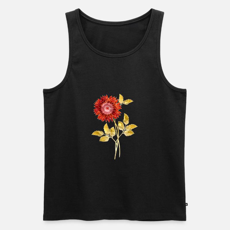 Bunte Blume - Männer Premium Bio Tank Top - Schwarz