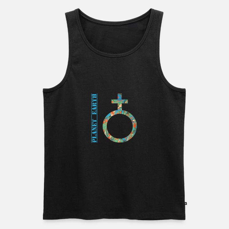 planet erde e 4 - Männer Premium Bio Tank Top - Schwarz