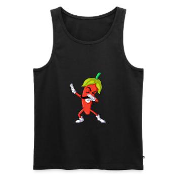 pepper dabbing - Men's Premium Organic Tank Top - black - Front - Michal (187cm)