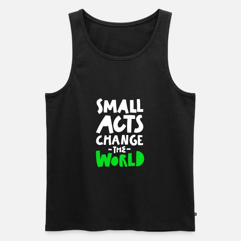 Go Green, Zero Waste, umweltfreundlich - Männer Premium Bio Tank Top - Schwarz