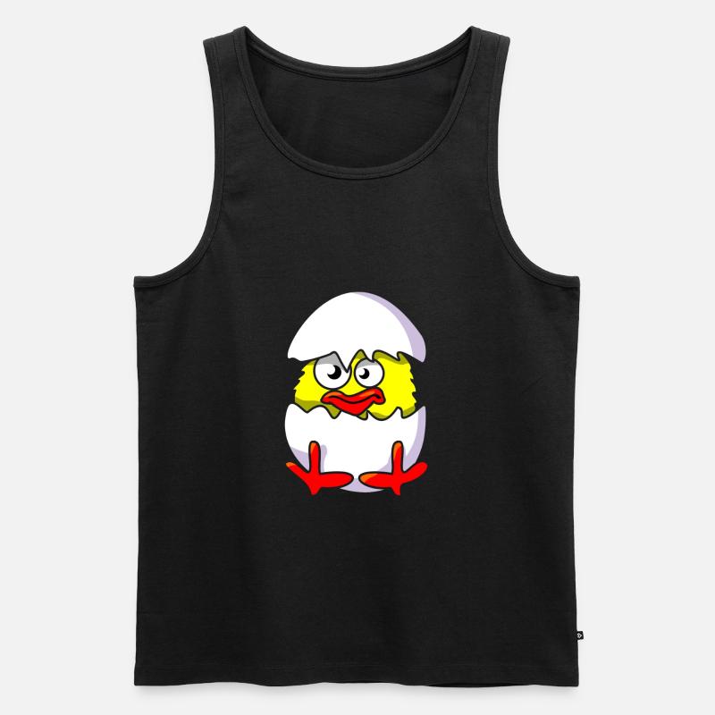 Chick and shells - Men's Premium Organic Tank Top - black